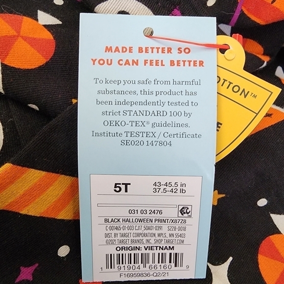 NWT Cat & Jack Black Halloween Leggings 5T Fall October Candy Pumpkin Spider New - Picture 4 of 5
